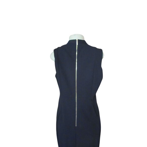 New, Calvin Klein Sleeveless Seamed Sheath w Tie Neck SZ 14 - Picture 6 of 9